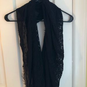 Black Lace Infinity Scarf